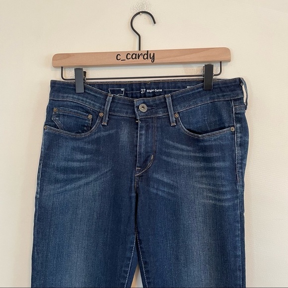 Levis Mid Rise Slight Curve Skinny Jeans Dark Wash - Picture 3 of 7